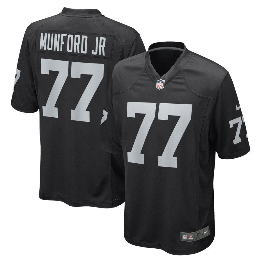Men Las Vegas Raiders #77 Thayer Munford Jr. Nike Black Game Player NFL Jersey->oakland raiders->NFL Jersey